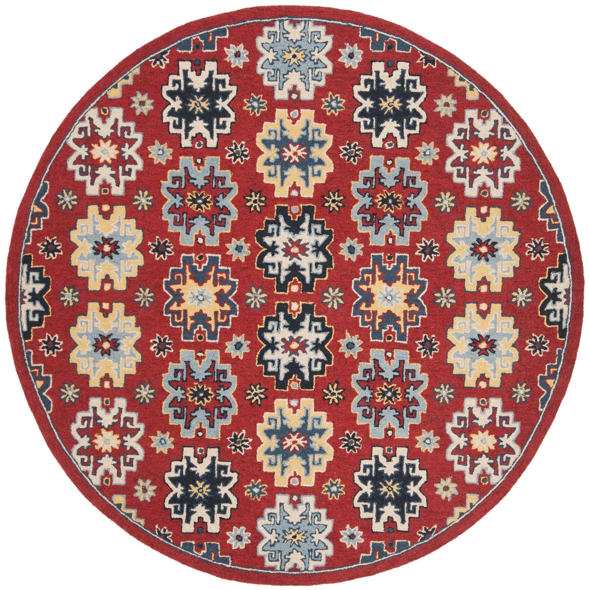 Safavieh Heritage 6'-0" x 6'-0" Rug in Red / Blue