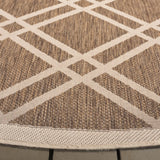 Safavieh Courtyard 7'-10" x 7'-10" Rug in Brown / Bone