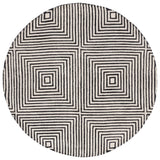 Safavieh Metro 5'-0" x 5'-0" Rug in Black / Beige