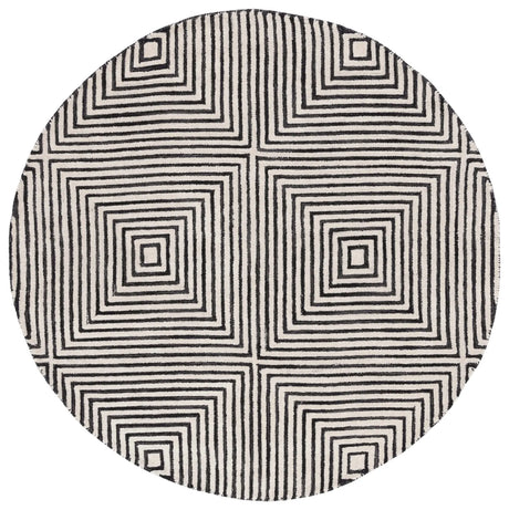 Safavieh Metro 5'-0" x 5'-0" Rug in Black / Beige