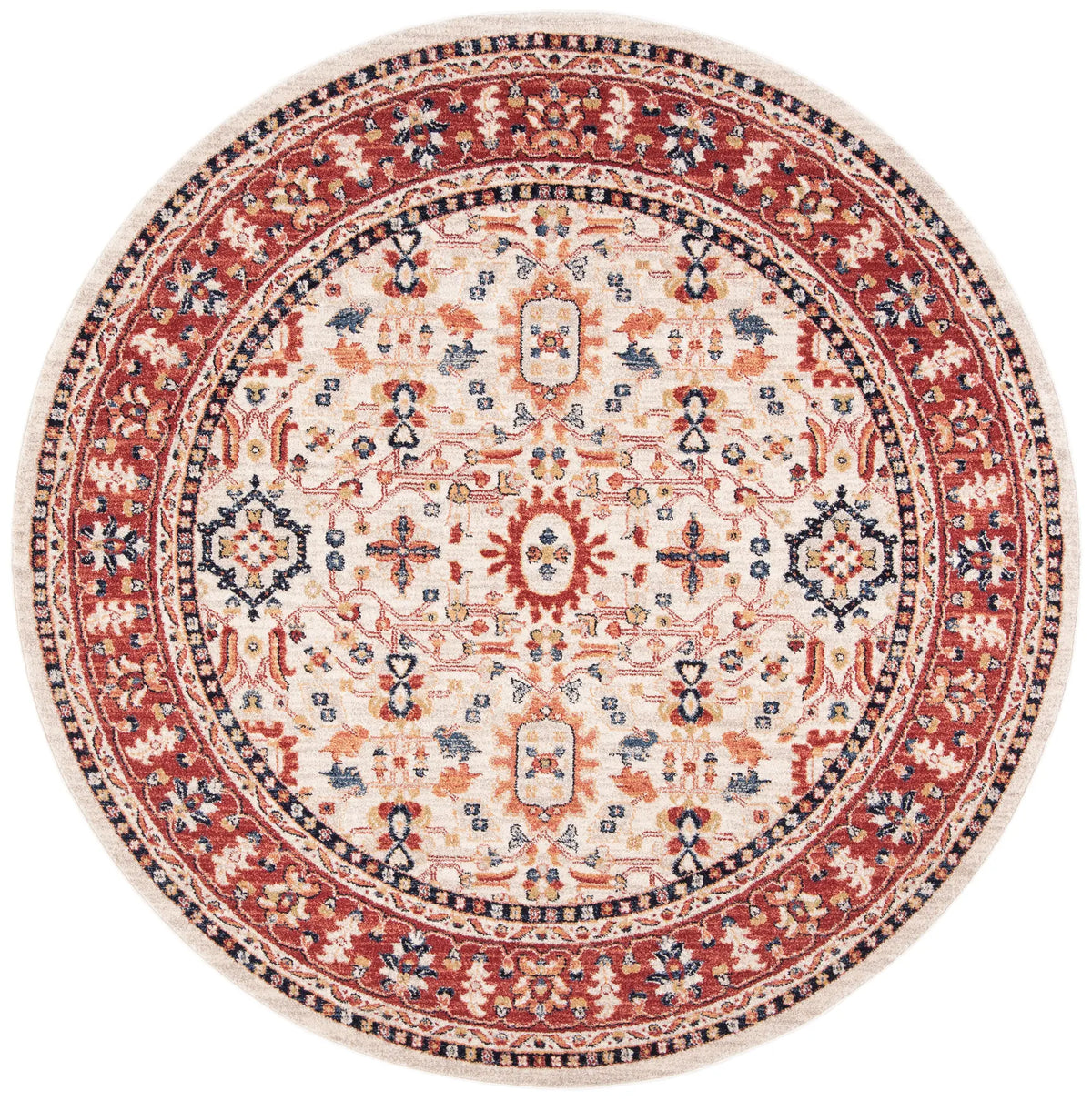 Safavieh Charleston 6'-7" x 6'-7" Rug in Ivory / Red