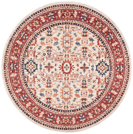 Safavieh Charleston 6'-7" x 6'-7" Rug in Ivory / Red