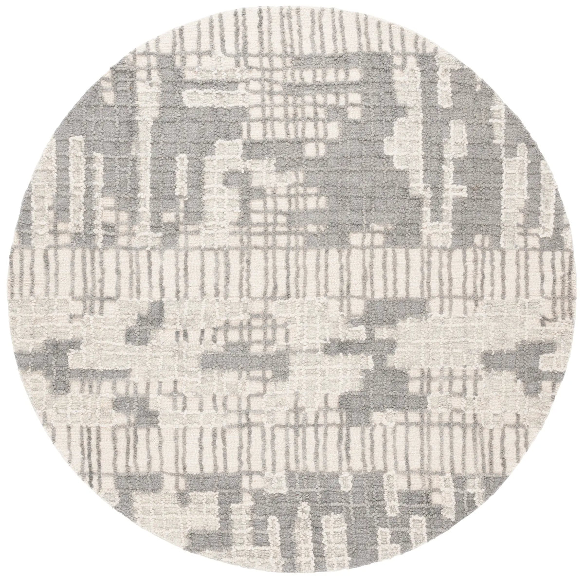 Safavieh Abstract 6'-0" x 6'-0" Rug in Ivory / Dark Grey