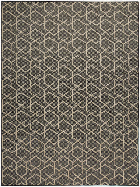 Nourison Horizon Indoor/Outdoor HOZ01 Charcoal Contemporary Area Rugs