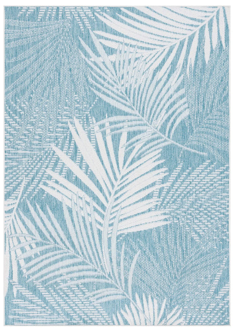 Safavieh Beach House 4'-0" x 6'-0" Rug in Aqua / Ivory