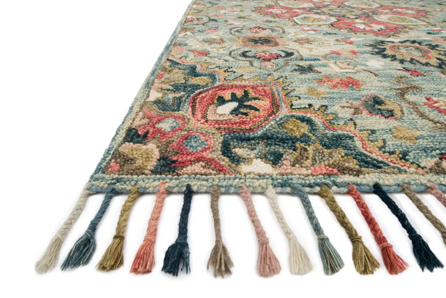 Loloi Zharah Zr-13 Light Blue / Multi Rugs - rug corner