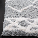 Safavieh Equinox Shag 4'-0" x 6'-0" Rug in Grey / Cream