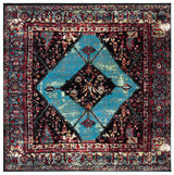 Safavieh Vintage Hamadan 6'-7" x 6'-7" Rug in Red / Light Blue