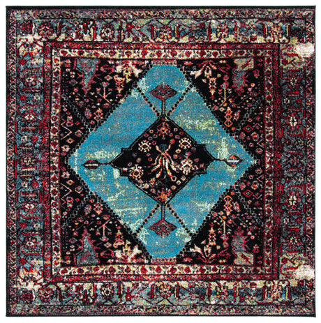 Safavieh Vintage Hamadan 6'-7" x 6'-7" Rug in Red / Light Blue