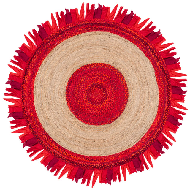 Safavieh Cape Cod 5'-0" x 5'-0" Rug in Red / Natural