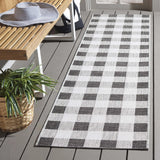 Safavieh Courtyard 2'-3" x 8'-0" Rug in Grey / Dark Grey