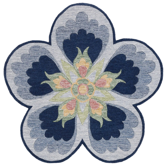 Safavieh Novelty 5'-0" x 5'-0" Rug in Blue / Grey