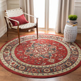 Safavieh Mahal 6'-7" x 6'-7" Rug in Red / Creme