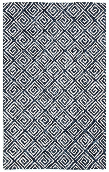 Safavieh Metro 4'-0" x 6'-0" Rug in Navy / Ivory