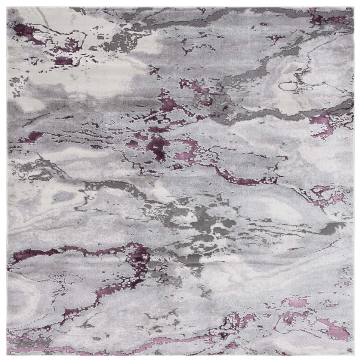 Safavieh Craft 6'-7" x 6'-7" Rug in Grey / Wine