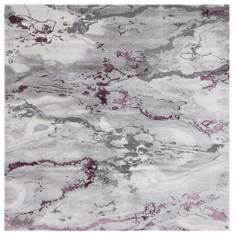 Safavieh Craft 6'-7" x 6'-7" Rug in Grey / Wine