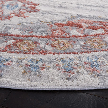 Safavieh Shivan 100 6'-7" x 6'-7" Rug in Ivory / Rust