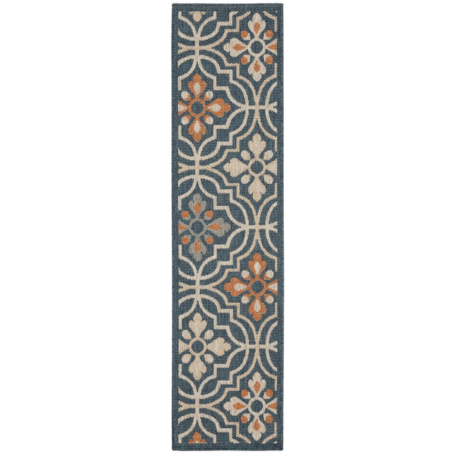 Oriental Weavers Sphinx Latitude 709B Blue / Orange Rugs - runner