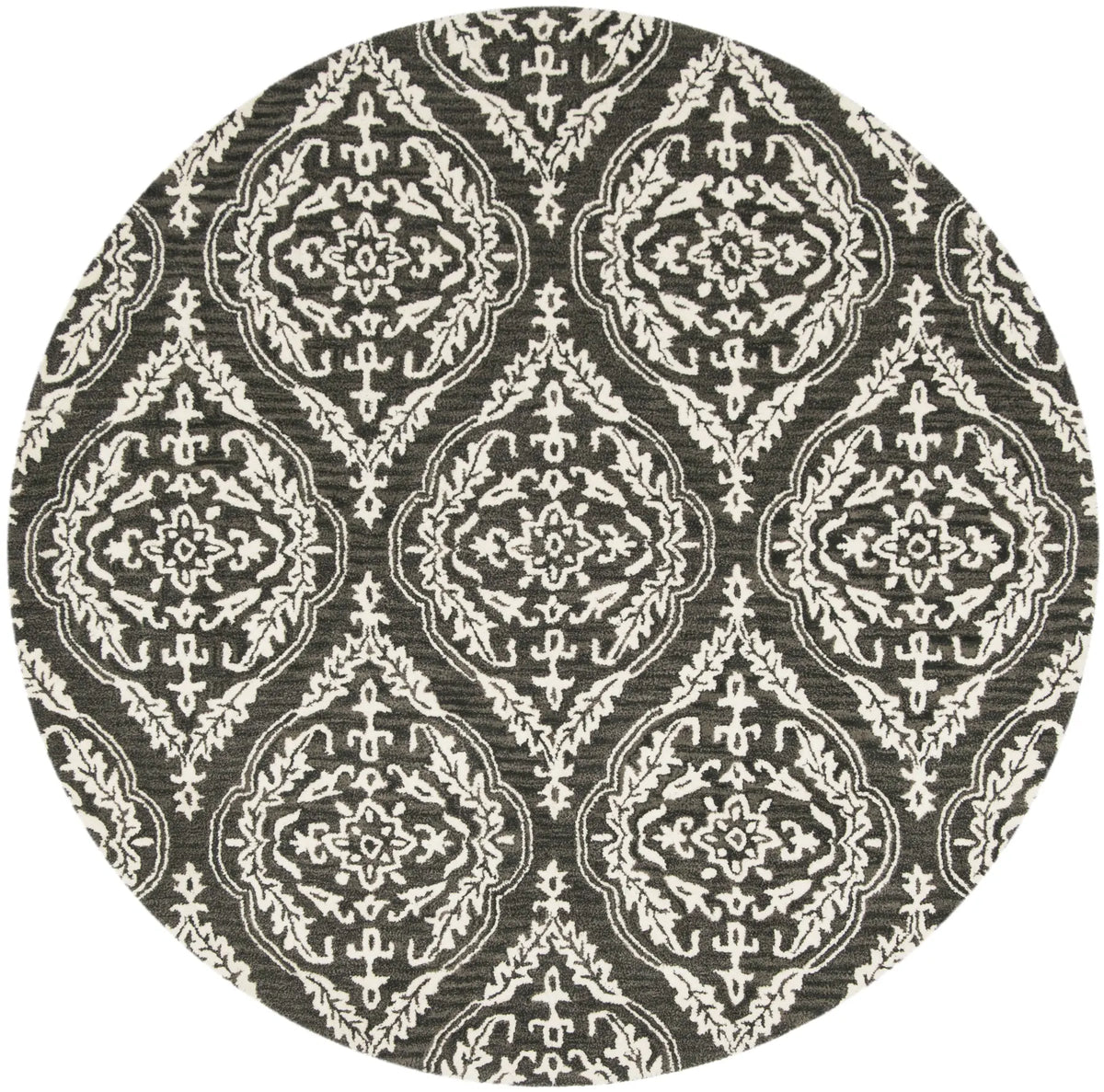 Safavieh Blossom 6'-0" x 6'-0" Rug in Charcoal / Ivory