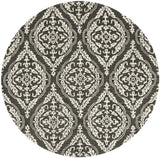 Safavieh Blossom 6'-0" x 6'-0" Rug in Charcoal / Ivory