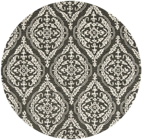 Safavieh Blossom 6'-0" x 6'-0" Rug in Charcoal / Ivory