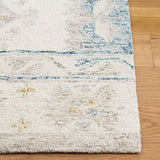 Safavieh Micro-Loop 4'-0" x 6'-0" Rug in Ivory / Blue