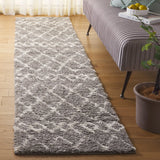 Safavieh Berber Shag 2'-2" x 9'-0" Rug in Grey / Ivory