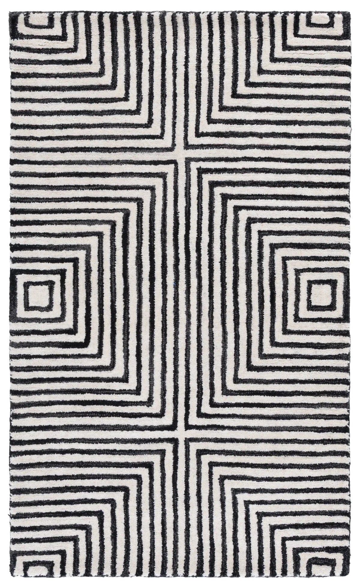 Safavieh Metro 3'-0" x 5'-0" Rug in Black / Beige