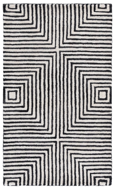 Safavieh Metro 3'-0" x 5'-0" Rug in Black / Beige