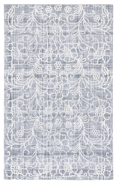 Safavieh Marbella 4'-0" x 6'-0" Rug in Dark Grey / Ivory
