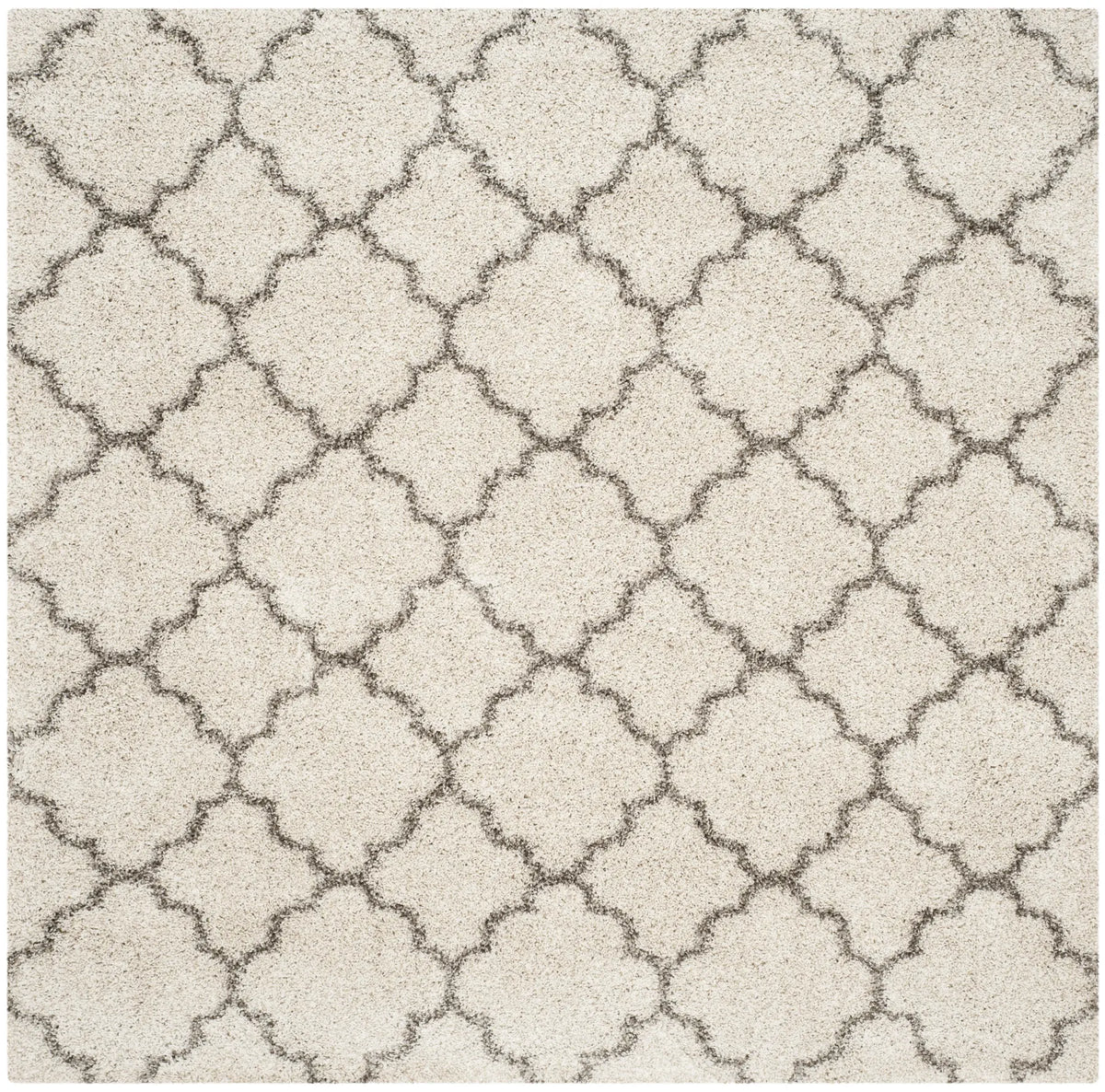 Safavieh Hudson Shag 7'-0" x 7'-0" Rug in Ivory / Grey