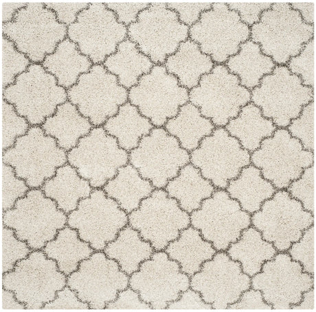 Safavieh Hudson Shag 7'-0" x 7'-0" Rug in Ivory / Grey