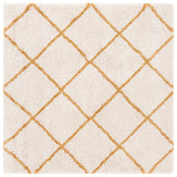 Safavieh Hudson Shag 7'-0" x 7'-0" Rug in Ivory / Gold