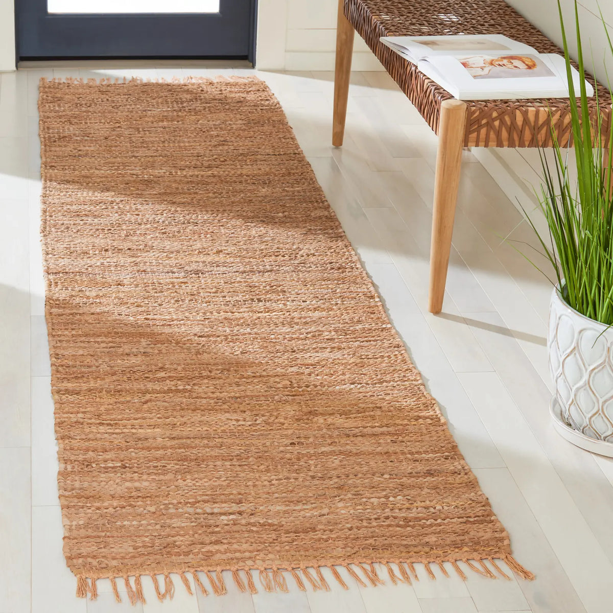 Safavieh Vintage Leather 2'-3" x 9'-0" Rug in Light Gold
