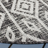 Safavieh Courtyard 6'-7" x 6'-7" Rug in Black / Grey