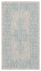 Safavieh Courtyard 2'-0" x 3'-7" Rug in Grey / Aqua