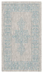 Safavieh Courtyard 2'-0" x 3'-7" Rug in Grey / Aqua