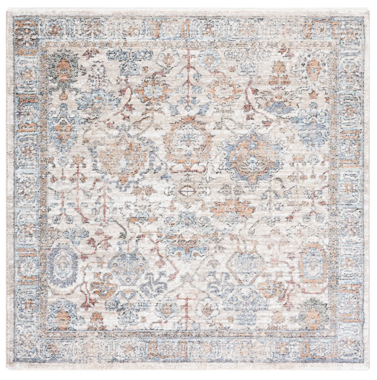 Safavieh Jasmine 5'-3" x 5'-3" Rug in Ivory / Blue