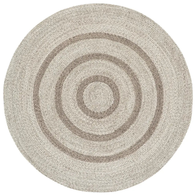 Safavieh Braided 5'-0" x 5'-0" Rug in Silver / Ivory