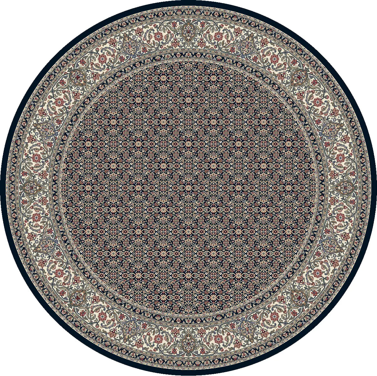 Dynamic Rugs Ancient Garden 57011 Navy Rugs - Round