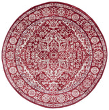 Safavieh Brentwood 6'-7" x 6'-7" Rug in Red / Ivory