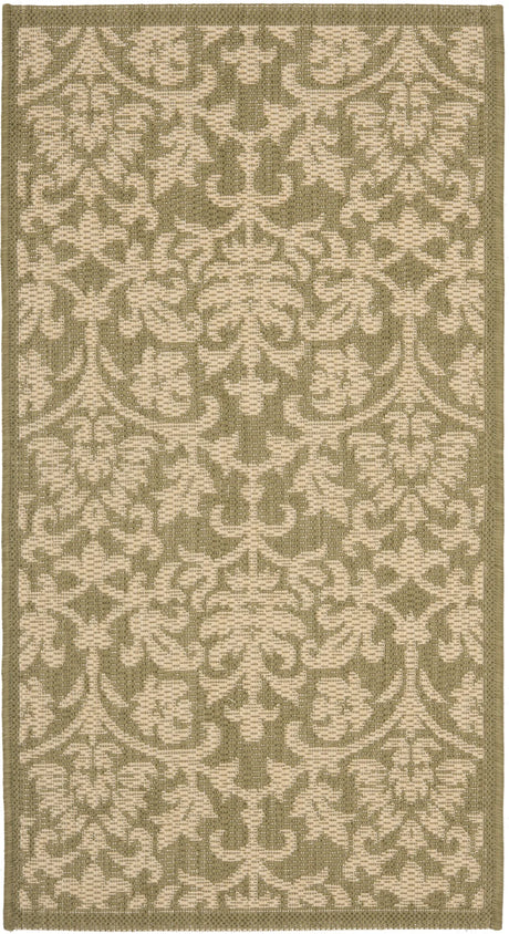 Safavieh Courtyard 2'-0" x 3'-7" Rug in Olive / Natural