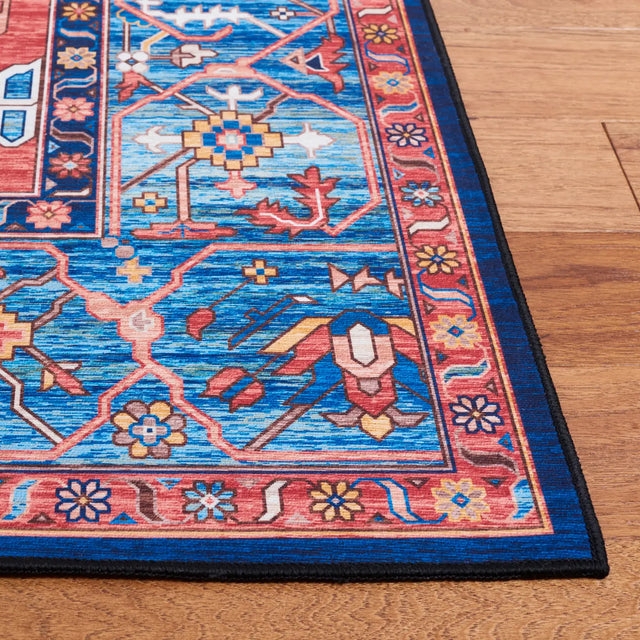 Safavieh Tucson 4'-0" x 6'-0" Rug in Rust / Blue