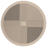 Safavieh Courtyard 6'-7" x 6'-7" Rug in Sand / Black