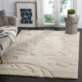 Safavieh Florida Shag 5'-3" x 7'-6" Rug in Creme / Creme