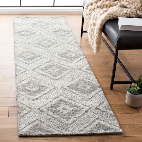 Safavieh Abstract 2'-3" x 8'-0" Rug in Ivory / Denim