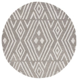 Safavieh Micro-Loop 5'-0" x 5'-0" Rug in Grey / Ivory