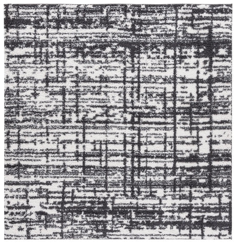 Safavieh Rumi Shag 6'-7" x 6'-7" Rug in Charcoal / Ivory