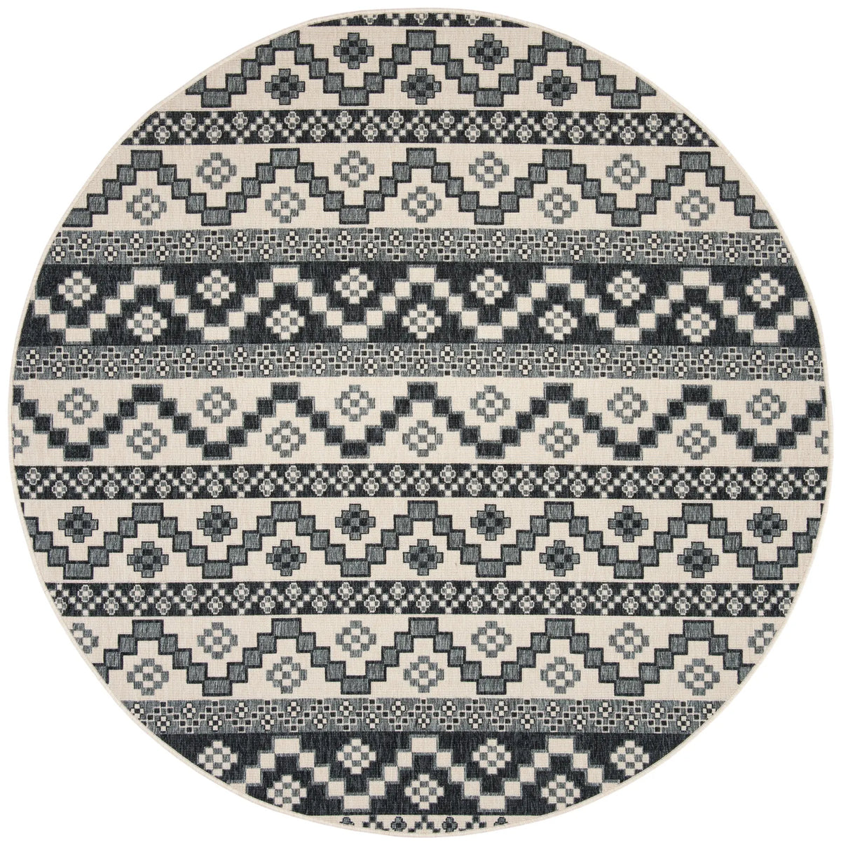 Safavieh Veranda 6'-7" x 6'-7" Rug in Beige / Grey