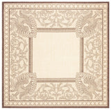 Safavieh Courtyard 6'-7" x 6'-7" Rug in Natural / Chocolate
